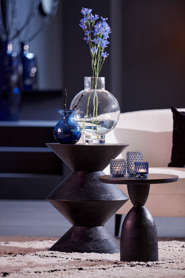 Side Table 45X60 Cm Larus Mango Wood Matt Black