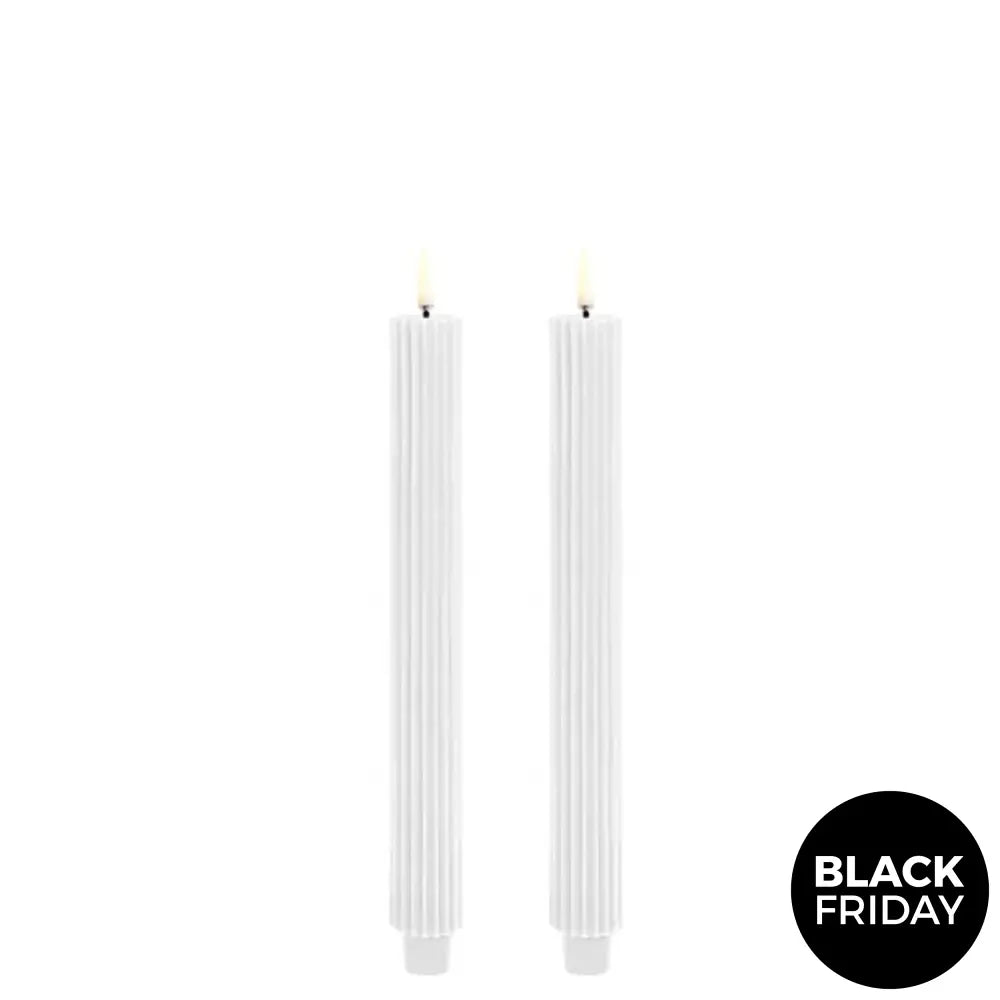 Led Dinerkaars Grooved Nordic White 2-Pack Dinerkaars