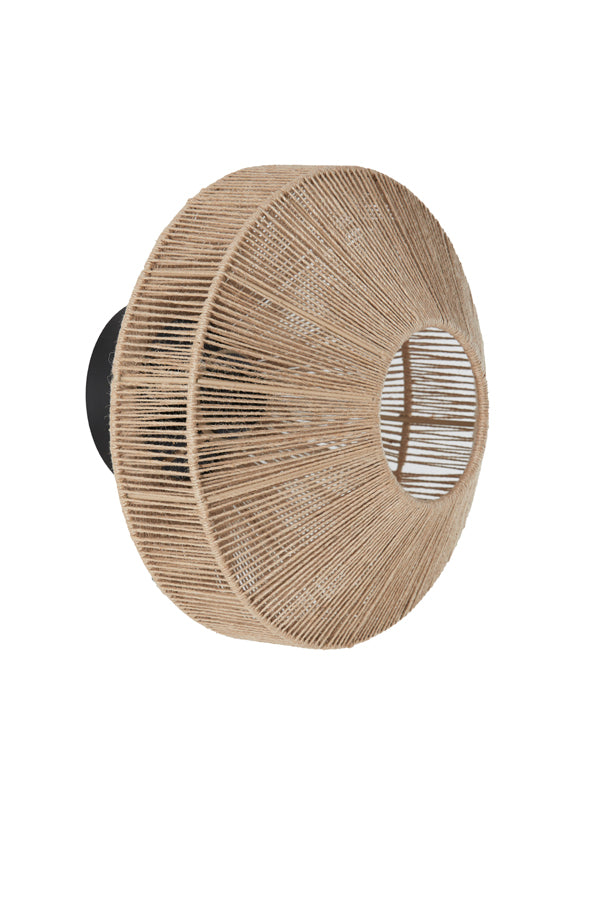 Wall Lamp 31X31 Cm Lyra Natural + Matt Black