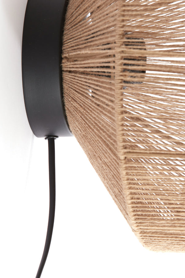 Wall Lamp 31X31 Cm Lyra Natural + Matt Black