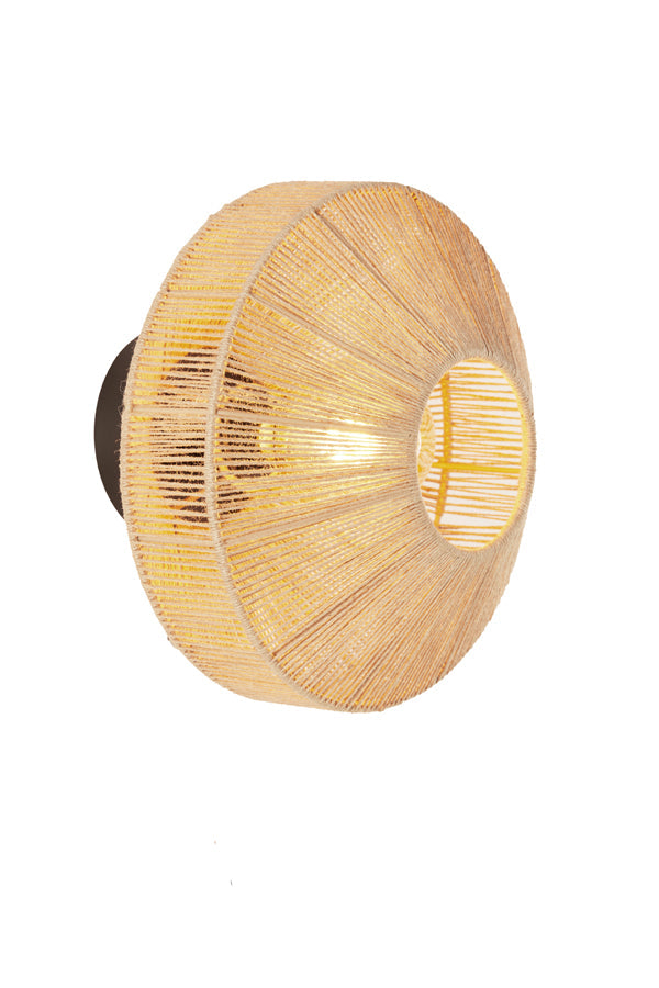 Wall Lamp 31X31 Cm Lyra Natural + Matt Black