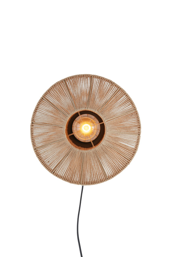 Wall Lamp 31X31 Cm Lyra Natural + Matt Black