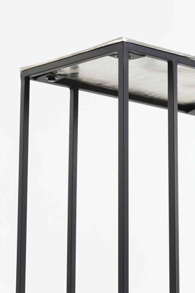 Side Table 48X26X60 Cm Macy Nickel
