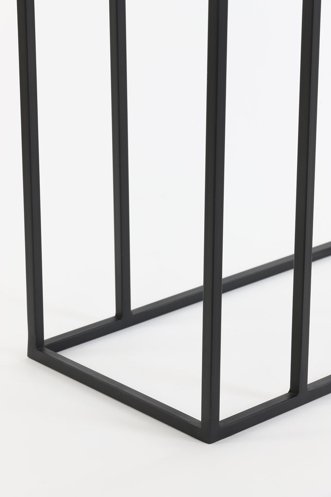 Side Table 48X26X60 Cm Macy Nickel