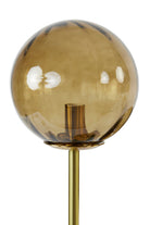 Table Lamp 2L 33X18X43 Cm Magdala Glass Brown + Gold