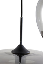Hanging Lamp 3L 40X160 Cm Mayson Smoked Glass + Matt Black