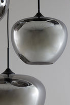 Hanging Lamp 3L 40X160 Cm Mayson Smoked Glass + Matt Black