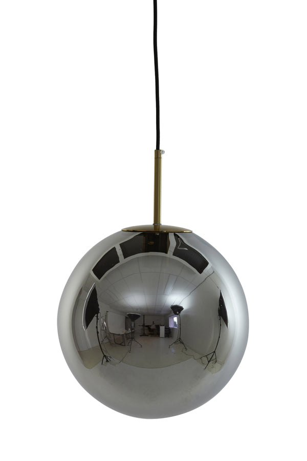 Hanging Lamp 40 Cm Medina Antique Bronze + Smoked Glass