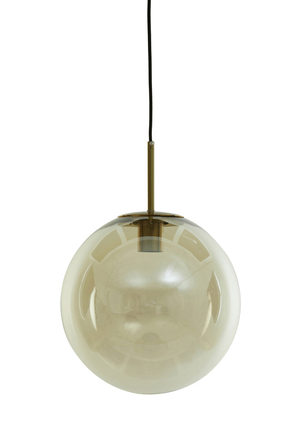 Hanging Lamp 40 Cm Medina Antique Bronze + Glass Amber