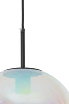 Hanging Lamp 40 Cm Medina Glass Rainbow + Black