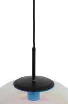 Hanging Lamp 40 Cm Medina Glass Rainbow + Black