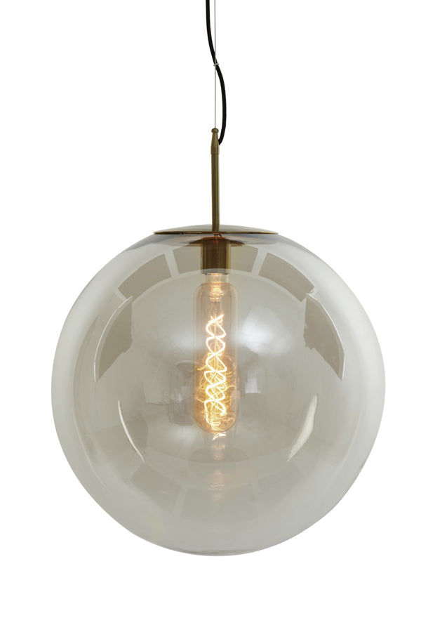 Hanging Lamp 48 Cm Medina Antique Bronze + Glass Clear