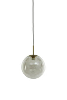 Hanglamp Ø30 Cm Medina Antiek Brons + Glas Helder