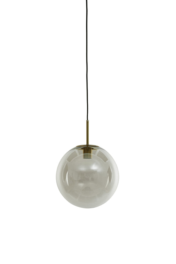 Hanglamp Ø30 Cm Medina Antiek Brons + Glas Helder