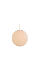 Hanging Lamp 25 Cm Medina Antique Bronze + Glass Matt White