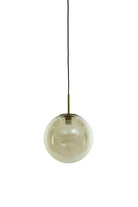 Hanging Lamp 30 Cm Medina Antique Bronze + Glass Amber
