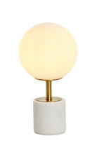 Table Lamp 20X35 Cm Medina Antique Bronze + Glass Matt White
