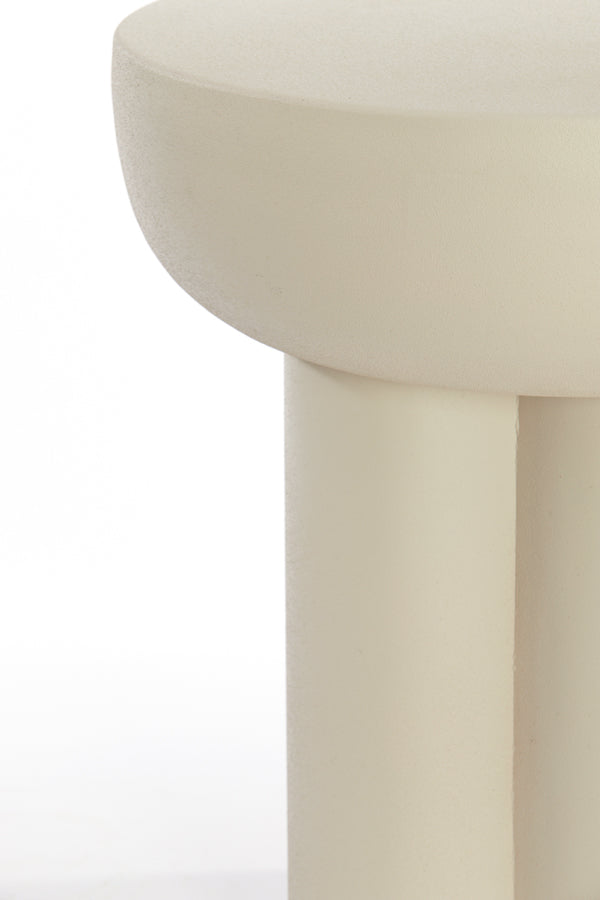Side Table 46X50 Cm Mikola Matt Cream