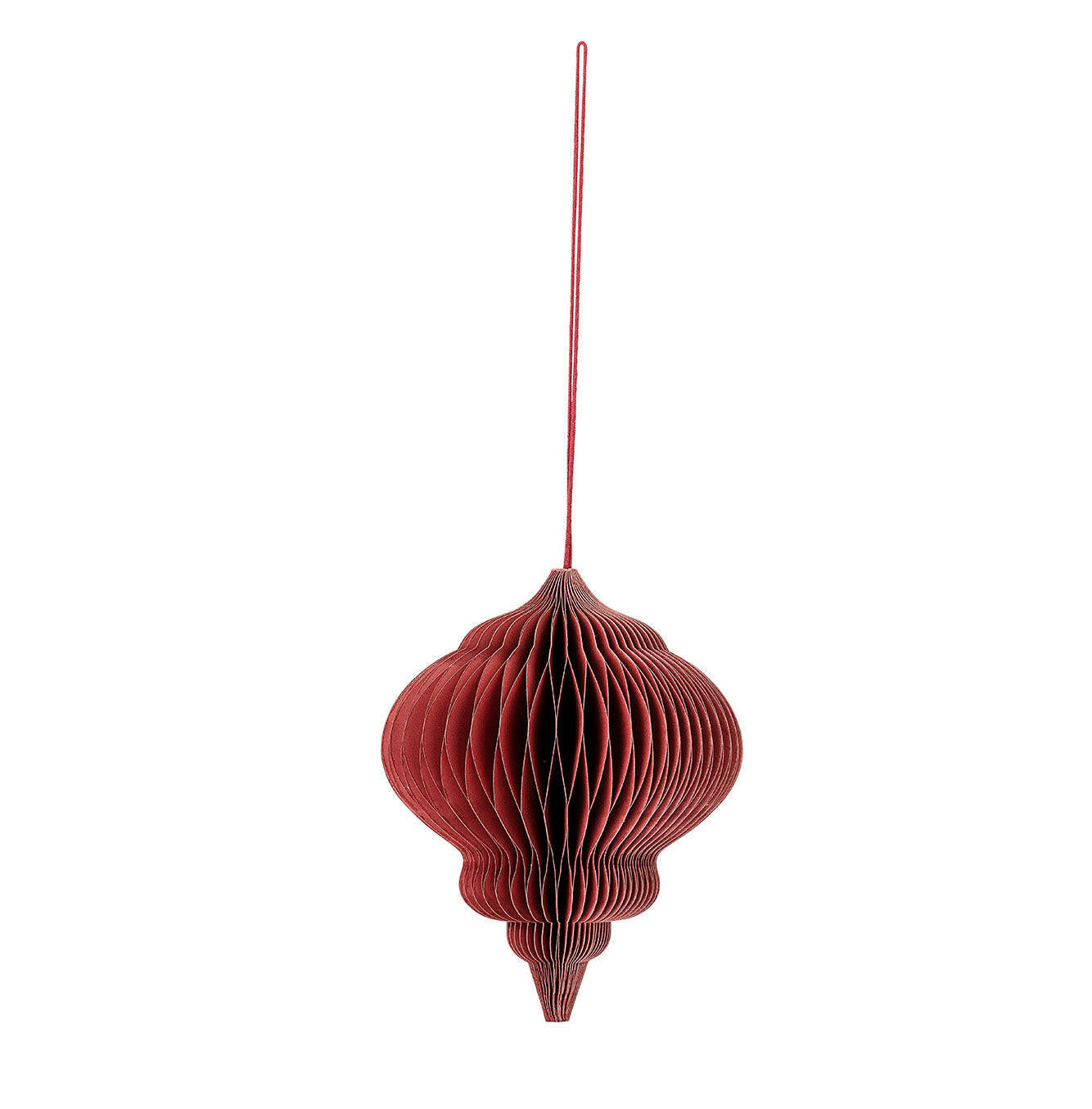 Kerstbal Honeycomb Milay Rood