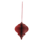 Kerstbal Honeycomb Milay Rood
