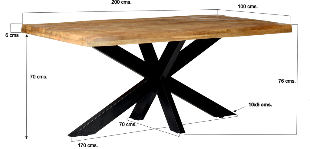 Nairobi Eettafel Tree Top Spider 180Cm