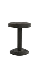 Side Table 35X46 Cm Nalagu Mango Wood Matt Black