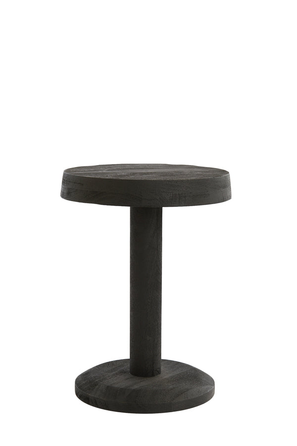 Side Table 35X46 Cm Nalagu Mango Wood Matt Black
