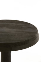 Side Table 46X52 Cm Nalagu Mango Wood Matt Black