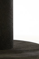 Side Table 46X52 Cm Nalagu Mango Wood Matt Black
