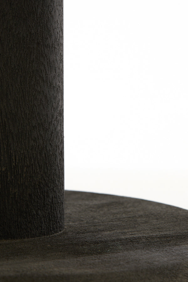Side Table 46X52 Cm Nalagu Mango Wood Matt Black