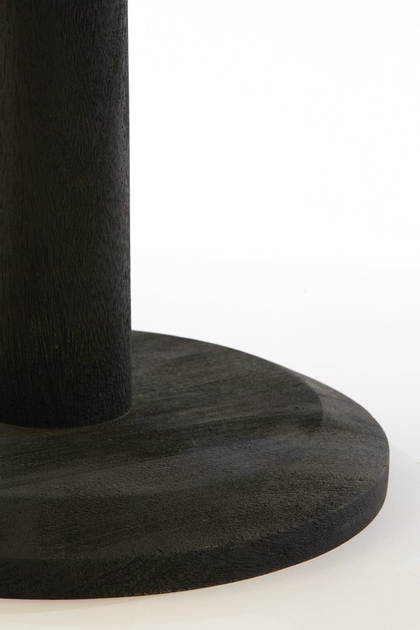 Side Table 46X52 Cm Nalagu Mango Wood Matt Black
