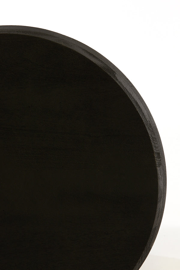 Side Table 46X52 Cm Nalagu Mango Wood Matt Black