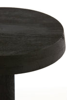 Side Table 35X46 Cm Nalagu Mango Wood Matt Black