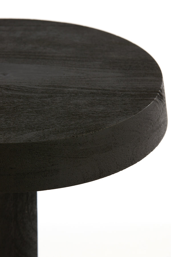 Side Table 35X46 Cm Nalagu Mango Wood Matt Black