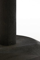 Side Table 35X46 Cm Nalagu Mango Wood Matt Black