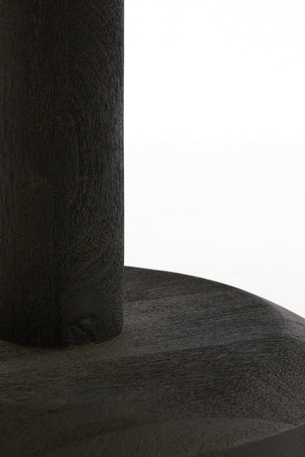 Side Table 35X46 Cm Nalagu Mango Wood Matt Black