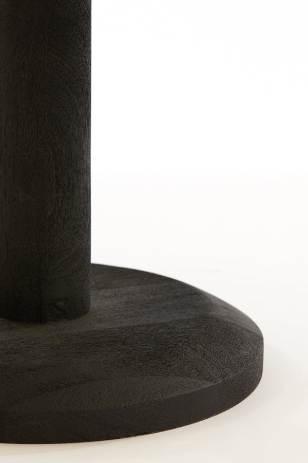 Side Table 35X46 Cm Nalagu Mango Wood Matt Black