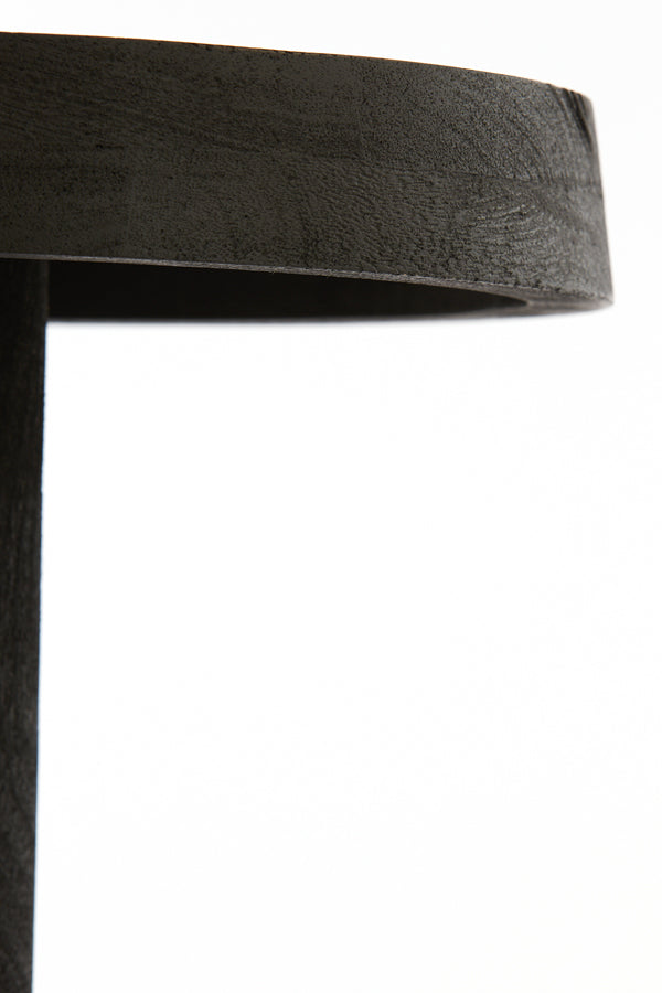 Side Table 35X46 Cm Nalagu Mango Wood Matt Black