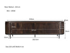 Noor Walnut 210Cm