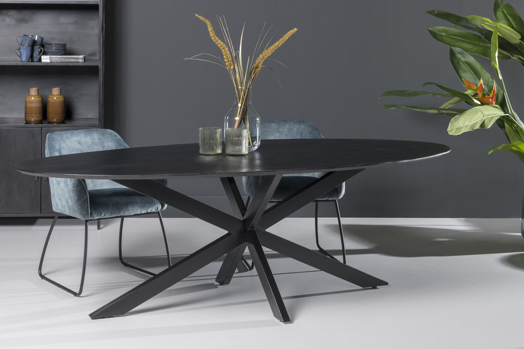 Oslo Eettafel Black Oval 210 Cm