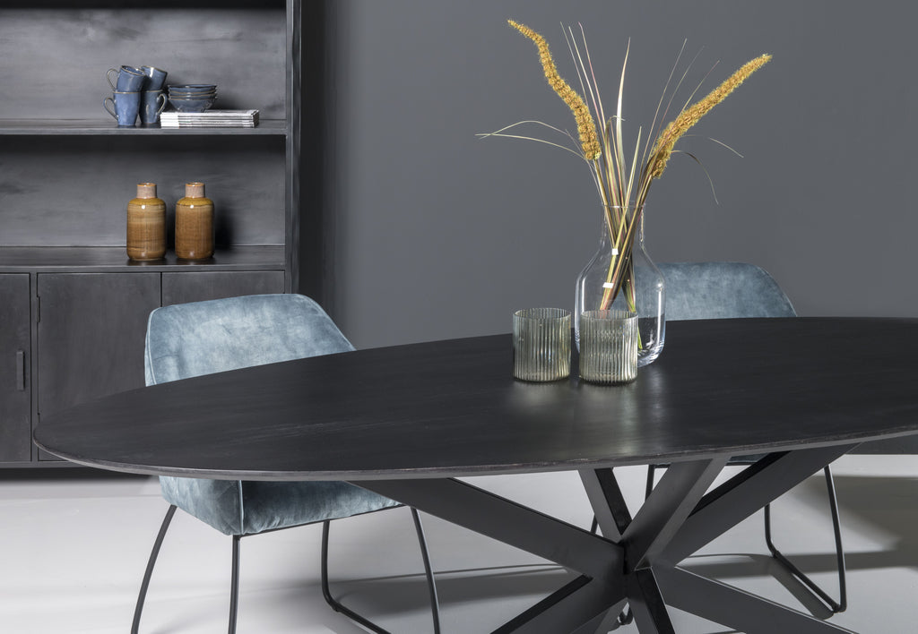 Oslo Eettafel Black Oval 210 Cm