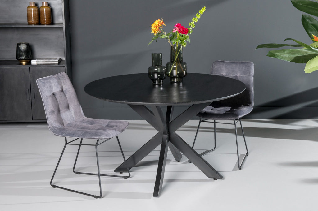 Oslo Round Black 120 Cm