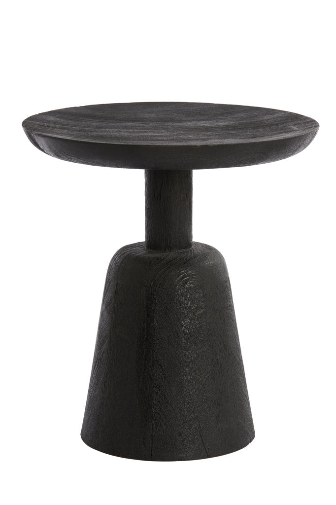 Side Table 40X47 Cm Paxi Wood Matt Black