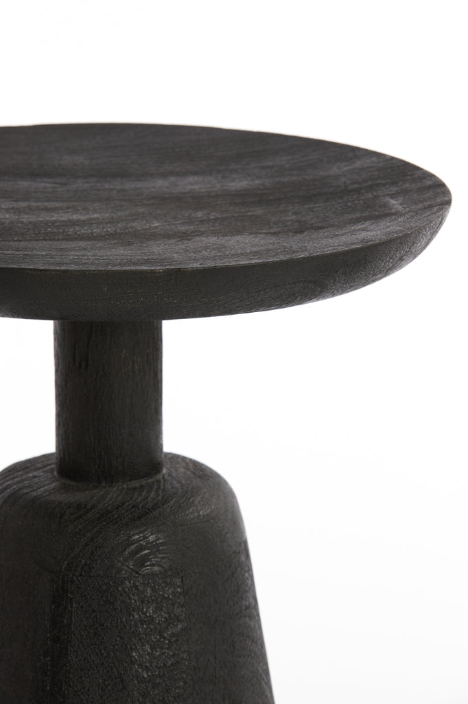Side Table 40X47 Cm Paxi Wood Matt Black