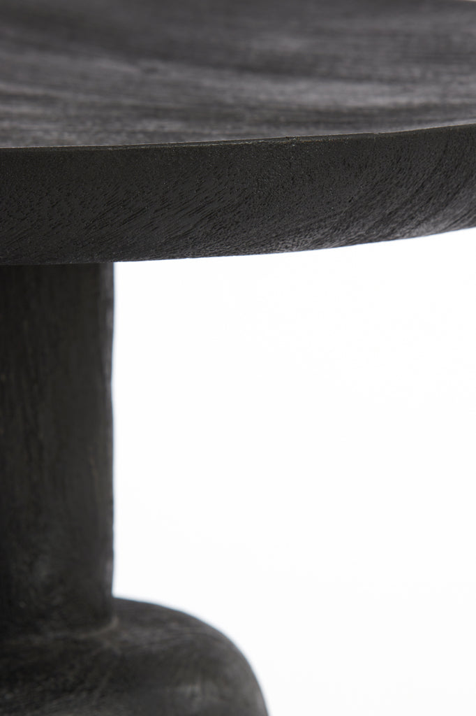 Side Table 40X47 Cm Paxi Wood Matt Black