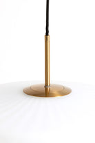 Hanging Lamp 30X17 Cm Pleat Glass Matt White + Gold