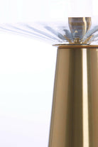 Table Lamp 30X45 Cm Pleat Glass Clear + Gold