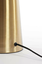 Table Lamp 30X45 Cm Pleat Glass Clear + Gold
