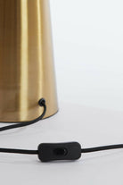 Table Lamp 30X45 Cm Pleat Glass Clear + Gold