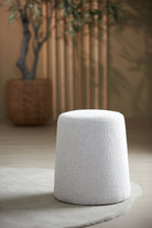 Poef Ø39X45 Cm Lauryn Bouclé Cream
